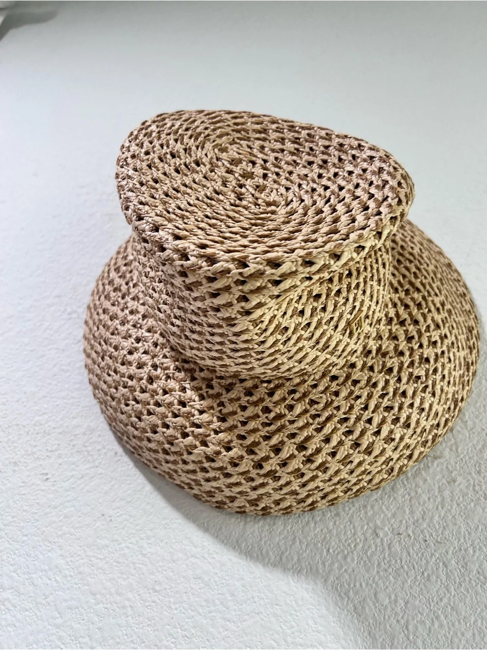 Eric Javits Women's Valeria Bucket Hat Wide Brim Straw Bucket Hat - Natural - Picture 16 of 16